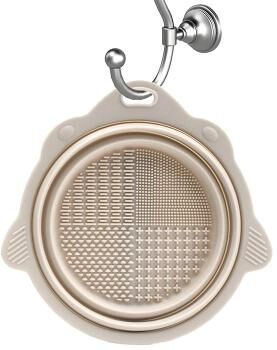 Uplifted Finds Makeup Brush Cleaner And Cleaning Bowl Set For Wet And Dry Makeup Tools gray
