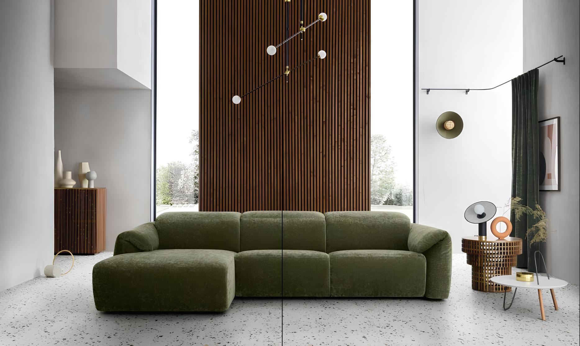Sofas Textilsofa Couch Wohnlandschaft Sofa Sitz Esk Ecksofa L-Form Italien