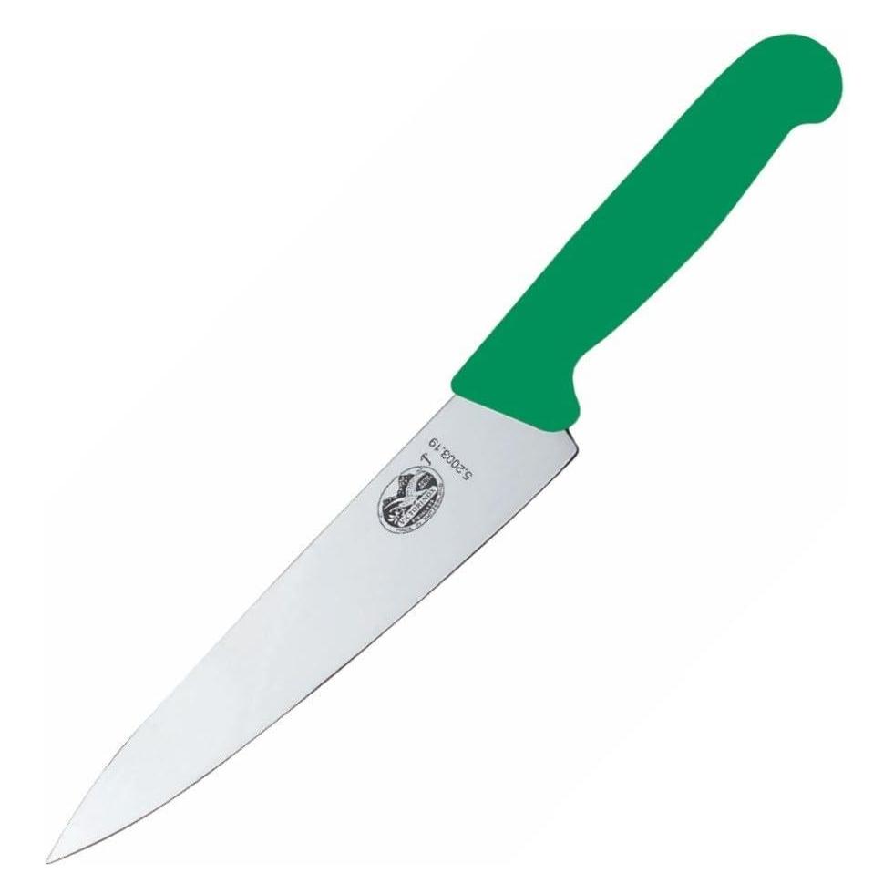 Victorinox Fibrox Tranchiermesser - 19 cm - grüner Griff (5.2004.19)