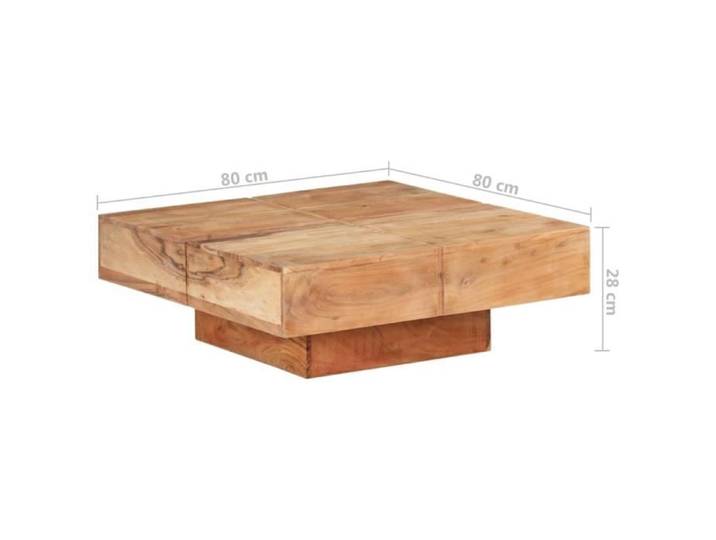 Table basse - VINGVO - Bois d'acacia massif - Carré - 80x80x28 cm