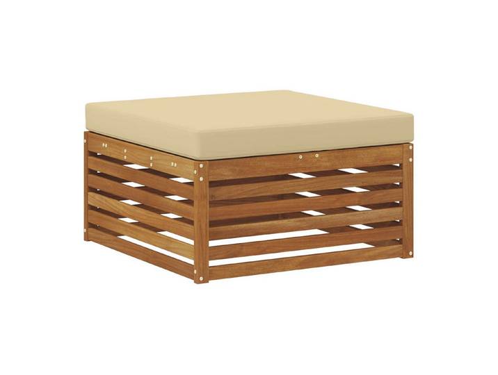 vidaXL Sofaelement Outdoor-Fußhocker Massivholz Natur (1 St)