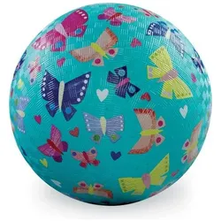 2x Crocodile Creek Ball Naturkautschuk, Regenbogen-Schmetterlinge, 13 cm