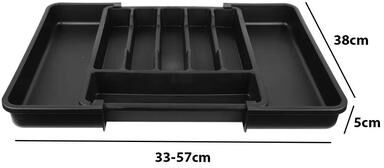 Uplifted Finds Prism Expansion Tray   Adjustable Retractable Cutlery Organizer   Executive Studio & Culinary Sanctuary Decor black b