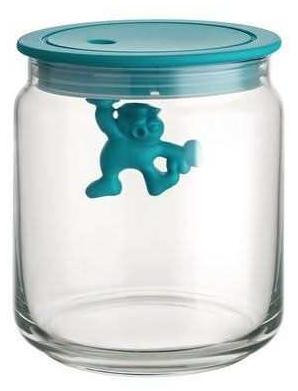 Alessi Voorraadpot Gianni A Little Man Holding On Tight Blauw - 700 ml