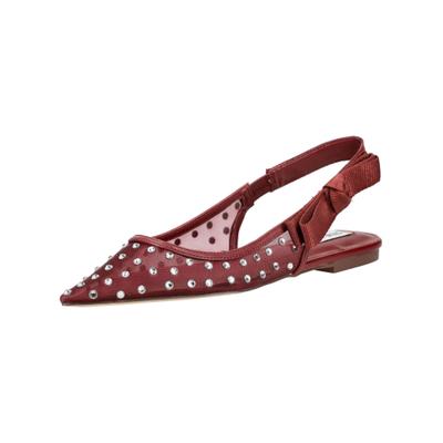Ballerina STEVE MADDEN "STEVE MADDEN Ballerinas Textil", Damen, Gr. 39, Textil, rot (cherry), Schuhe Ballerina