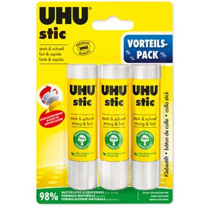 UHU Klebestift 21g, lösungsmittelfrei, 3 Stück