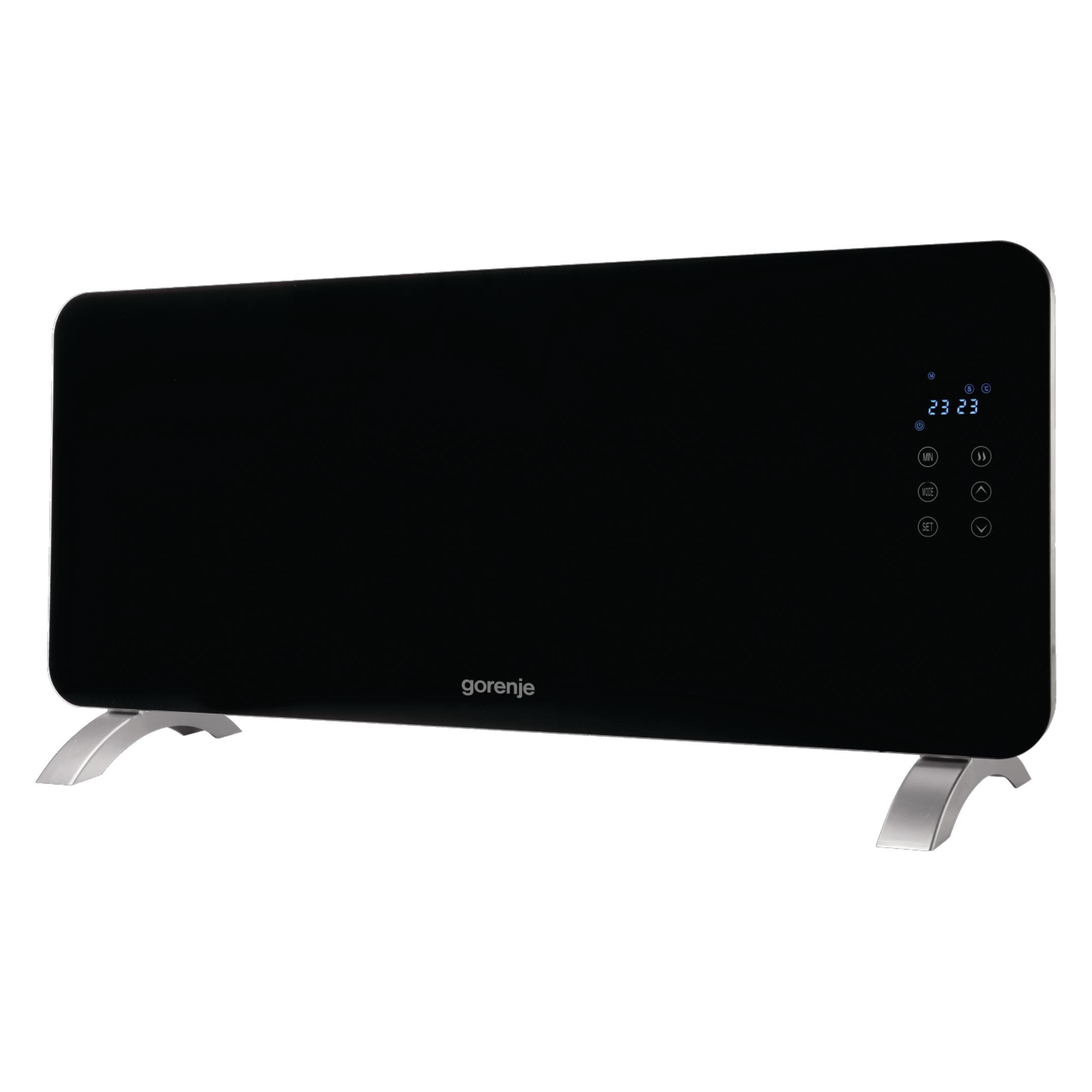 Gorenje 2000GTPT OPTIHEAT Convector Heater, Width 92 cm, 2000 W, Black/Stainless Steel (2000 W) (2000GTPT)