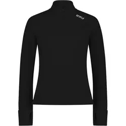 2XU Laufshirt Ignition Hyper-Haptic 1/4 Zip, Größe L in Schwarz Schwarz