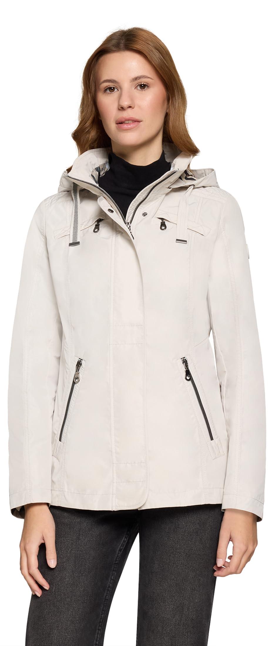 Gil Bret Damen Jacke mit abnehmbarer Kapuze, Stehkragen, tailliert, Langarm, 68 cm, wärmend