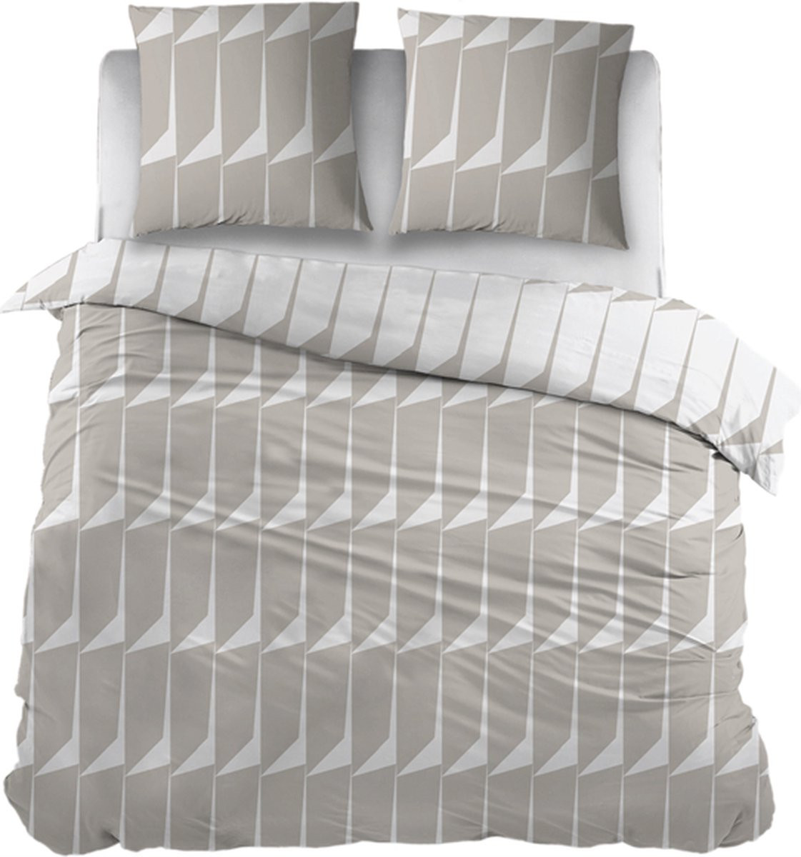 Snoozing Agnes Dekbedovertrek Eenpersoons Taupe 140x200 cm