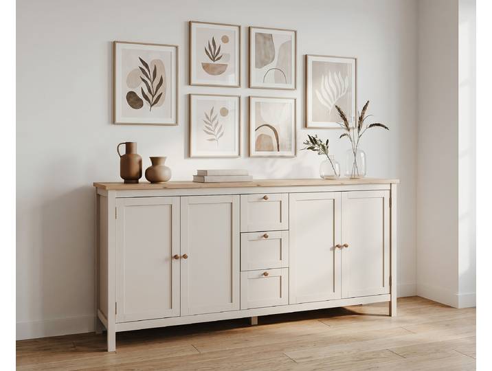Buffet - 180 cm 180 x 90 x 40cm Beige/Marron