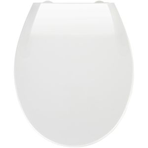 Wenko WC-Sitz Premium Kos 21901100, oval, aus Thermoplast, mit Absenkautomatik & Kunststoffscharnier, abnehmbar, weiß