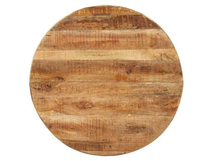 SALE d'hiver Table de séjour - Table à dîner - ronde - 100x100x75cm - bois de manguier brut T3690
