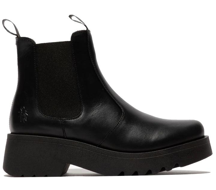 Fly London MEDI789, Damen Chelsea-Stiefel, Schwarz