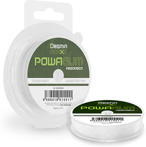 Delphin REAXE PowaGUM Absorber Transparent 0.6mm/4kg/10m Beige, Gray, Green 0.6mm/4kg/10m