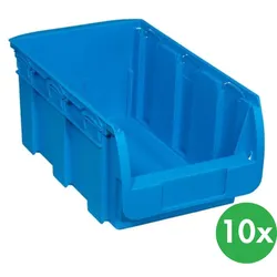 Sichtlagerkästen COMPACT, 210 x 350 x 150 mm, 10 Stk., blau