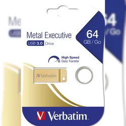 Verbatim Metal Executive USB-Stick aus Metall Gold 64GB USB 3.0 99106