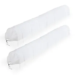 Relaxdays Pflanztunnel aus Vlies 5 m 2er Set Weiß