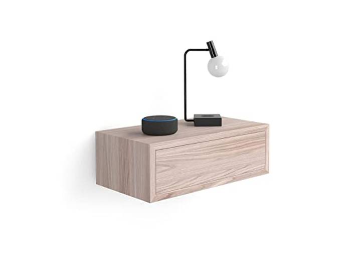 MOBILI FIVER, Riccardo Nachttisch, Ulme perlenfarben, Made In Italy