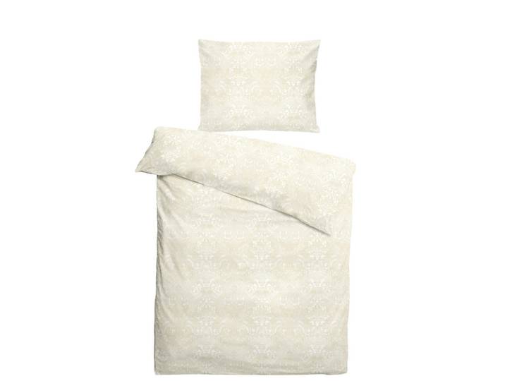 Ralph Bauer Bettwäscheset, Beige, Textil, Ornament, 160x210 cm, pflegeleicht, atmungsaktiv, hautfreundlich, bügelleicht, edel glänzend, Heimtextilien, Bettwäsche, Bettwäsche, Damast Bettwäsche