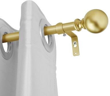 UTOPIA ALLEY 3/4 Inch Curtain Rod - Curtain Rods For Windows, Adjustable Drapery Rod