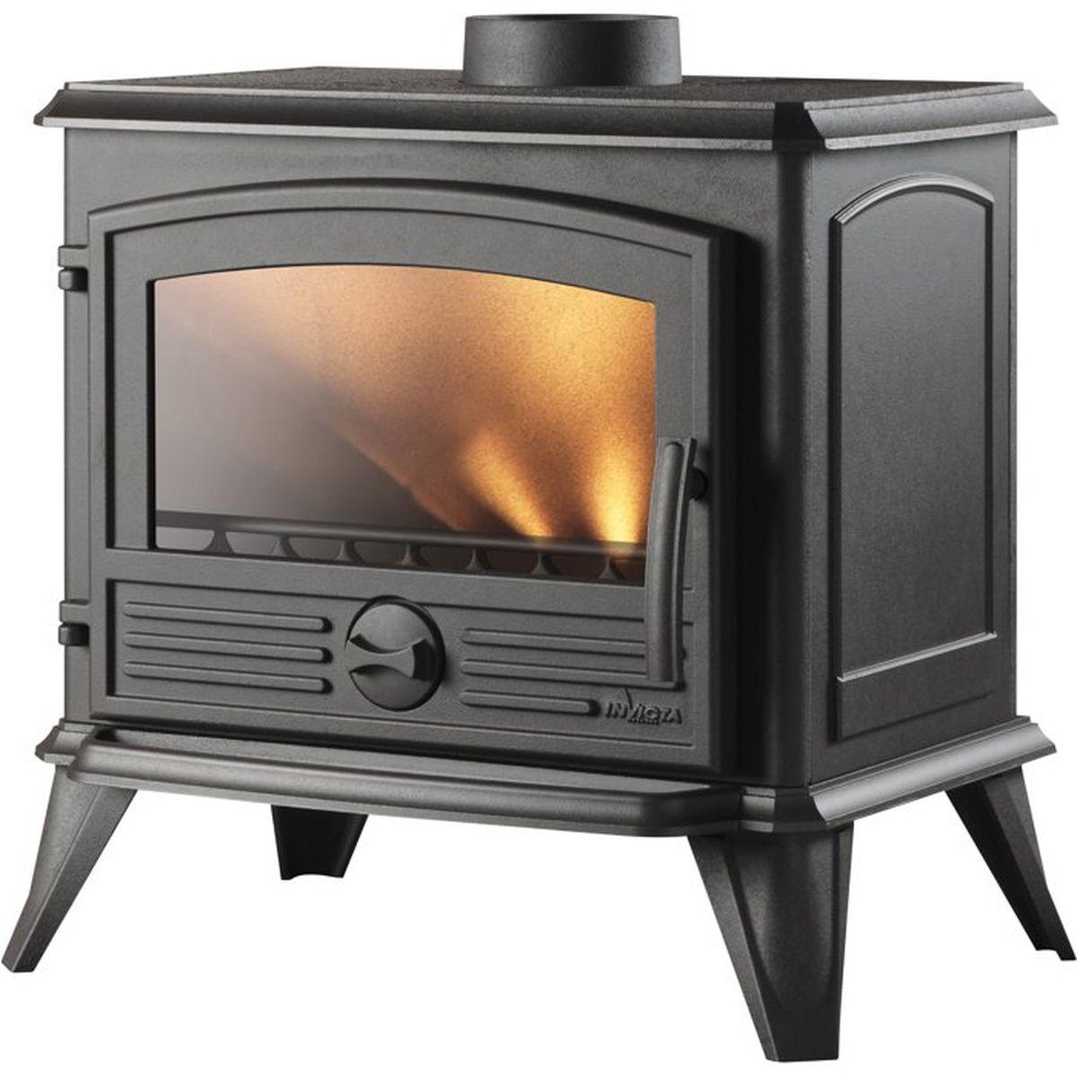 INVICTA SAMARA 5 Holzofen aus Gusseisen, 5 kW, Anthrazit, für ca. 30 m², 150 mm Rauchrohranschluss