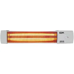 EDM Quartz-Heizung 07103 07103 Weiss Grau 600-1200 W Badezimmer, Heizkörper, Grau, Weiss