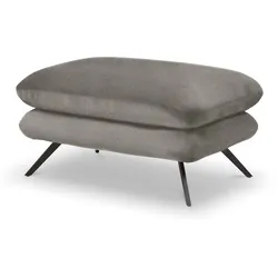 Portobello Hocker Chester Stoff Light Grey