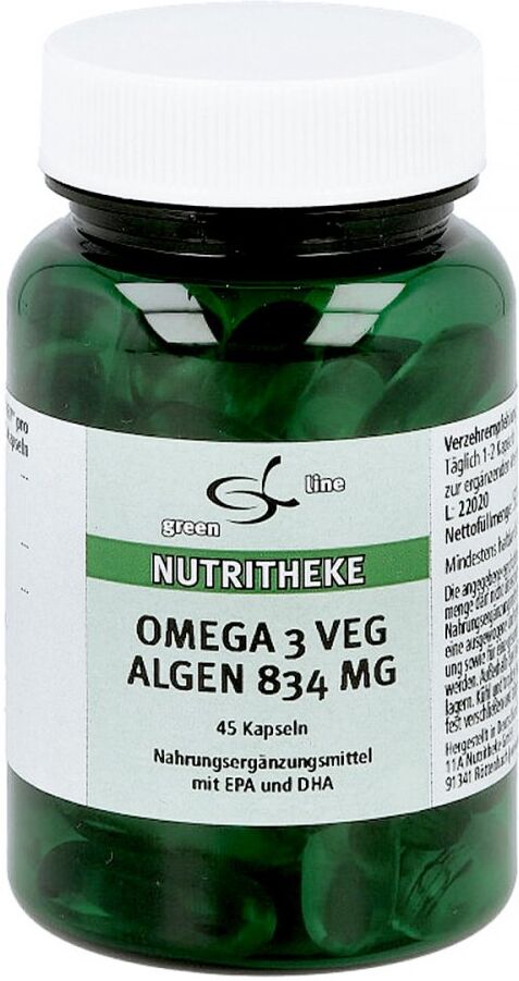 Omega-3 vegan Algenöl 834 mg Kapseln 45stk