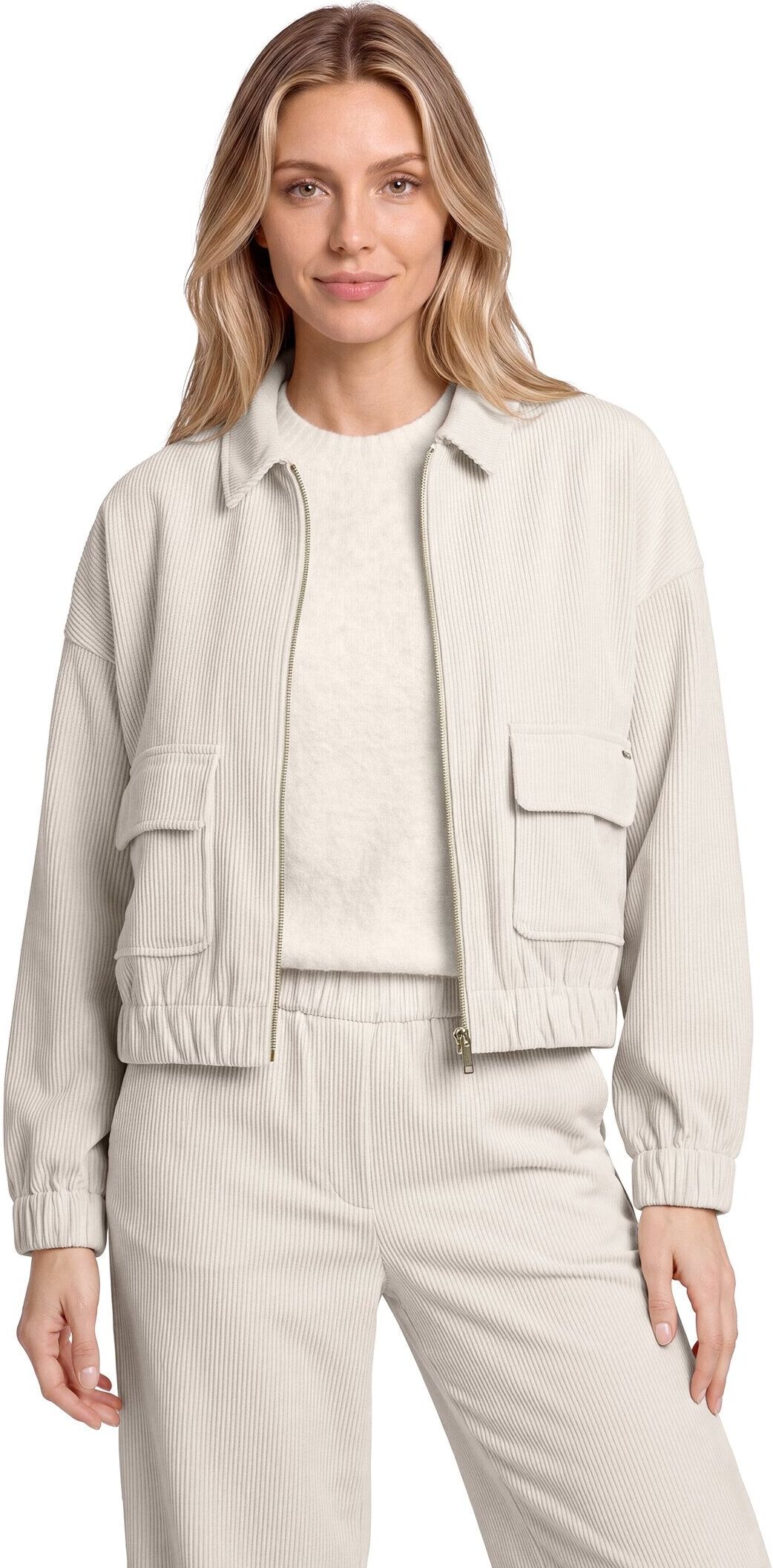 Outdoorjacke BETTY & CO "Casual-Jacke mit Taschen", Damen, Gr. 38, beige (cream), Jacken Outdoorjacke