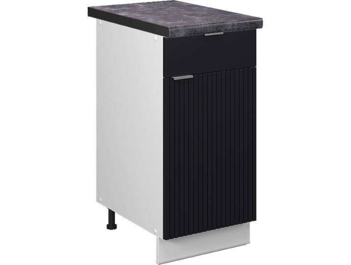 Meuble cuisine Vicco Fame-Line Noir rayé 40cm \, PT Anthracite\, Model 50599