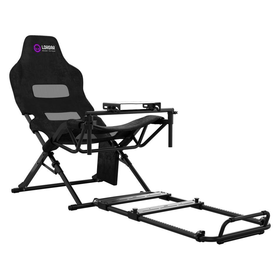 Lorgar FLEX RAF1, Sim Racing Cockpit Advanced, Foldable, 150X72X113 cm (unfolded), Black (LRG-RAF1)