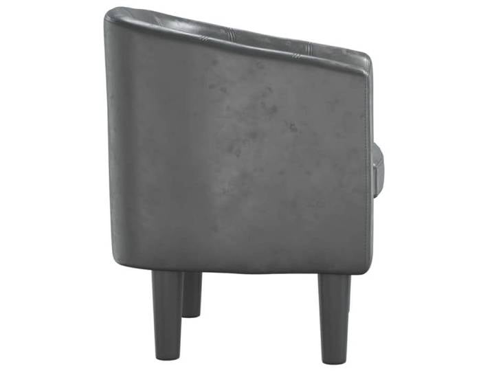 Chaise simple - Gris - Fauteuil SALON - gris similicuir 70x56x68 cm F8650