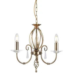 Elstead Lighting Aegean Kronleuchter 3-flammig E14 Antikmessing