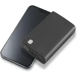 Cellularline CELLULAR L& CLL PB DISPLAY 20000 BK (20000 mAh, 20 W, 77 Wh), Powerbank, Schwarz