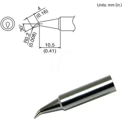 HAK T18-BR02 - Lötspitze T18-BR02, 0,2 mm, gebogen, konisch