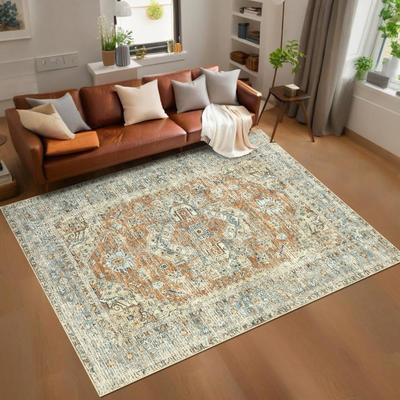 Garvee Intricate Medallion Pattern Living Room Area Rug