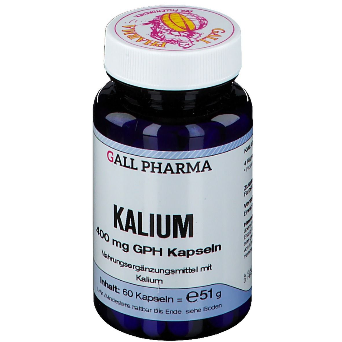 Kalium 400 mg GPH Kapseln 60 St