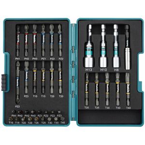 Makita Bitset Impact Premier, E-26179, 38-teilig, Kreuzschlitz, Torx, Steckschlüssel