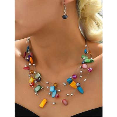 Damen Halskette Mode Outdoor Geometrie Schmuck-Set