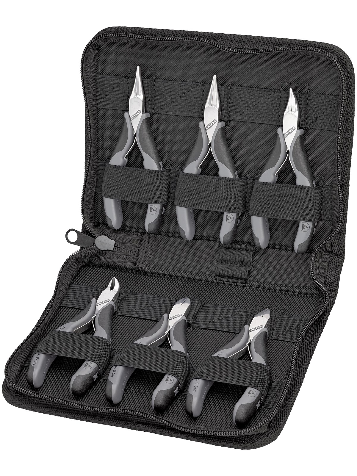 KNIPEX Elektronikzangen-Sets, mit Werkzeugen für Arbeiten an elektronischen Bauteilen
