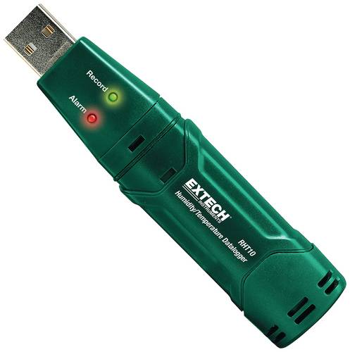 Extech RHT10 Temperatur-Datenlogger, Luftfeuchte-Datenlogger Messgröße Temperatur, Luftfeuchtigkeit -40 bis +70°C 0 bis 100% rF