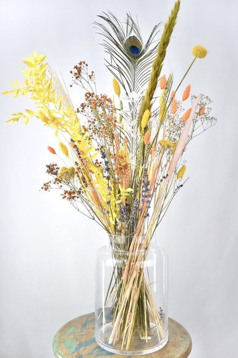 Droogbloemen boeket Sunshine 60 cm