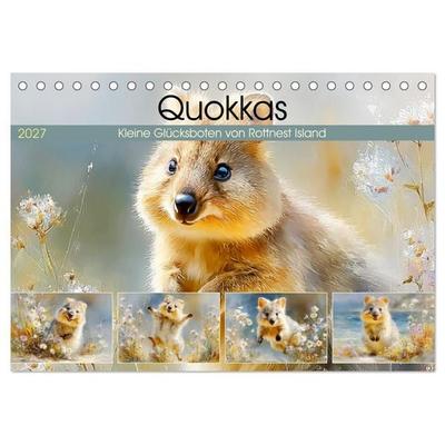 Quokkas. Kleine Glücksboten von Rottnest Island (Tischkalender 2027 DIN A5 quer), CALVENDO Monatskalender