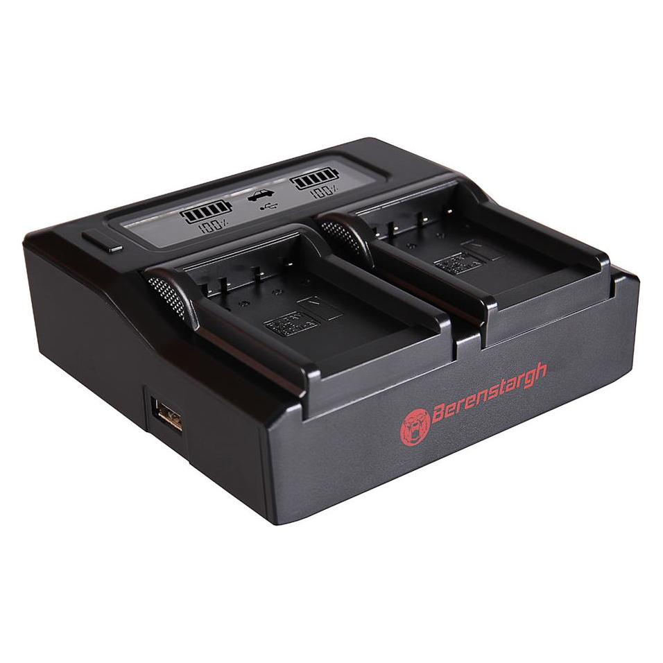 Berenstargh Dual LCD USB Ladegerät f. Actionpro X7 ISAW A1 A2 A3 BCH7E X7 X7 ISAW A1 A2 A3 BCH7E X7 (1 Stk., Ladegerät ohne Akku) (61064398)