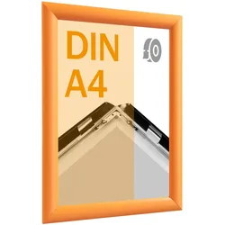 Klapprahmen A4, selbstklebend orange | Gehrung, Aluminium