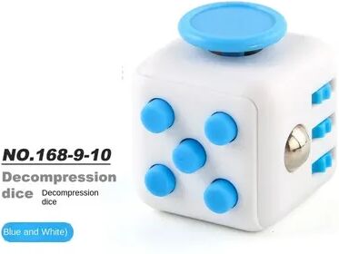 Smart Shopping Spot Infinity Stress Cube Fidget Decompression Toy For Adults & Kids white Blue
