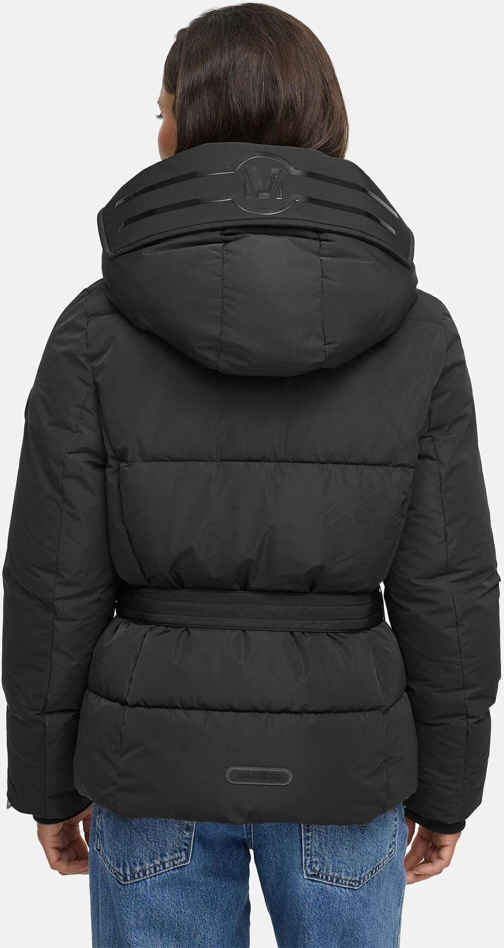 Winterjacke MARIKOO "Marikoo Aleyna Damen Stepp Jacke N055", Kinder, Gr. M, schwarz, Obermaterial: 100% Polyester PES., Jacken Winterjacke