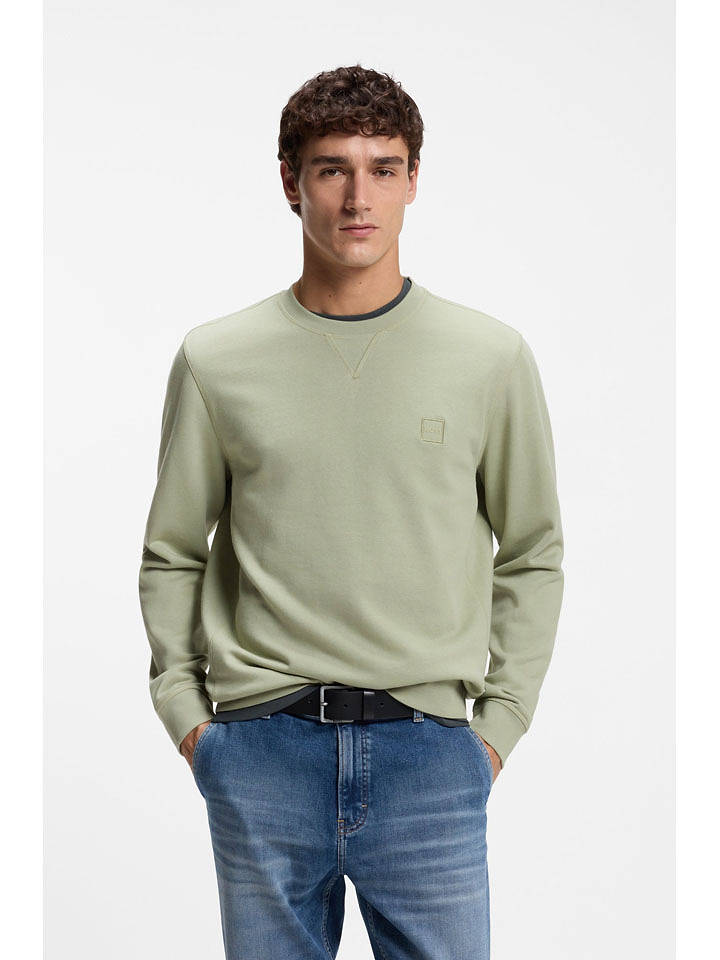 BOSS Sweatshirt "Westart" in Hellgrün - M