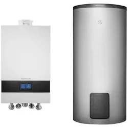 Buderus Gas-Brennwert Logaplus-Paket W22 GB172i.2 25 kW H-Gas Speicher SH290 RS Bedieneinheit BC400